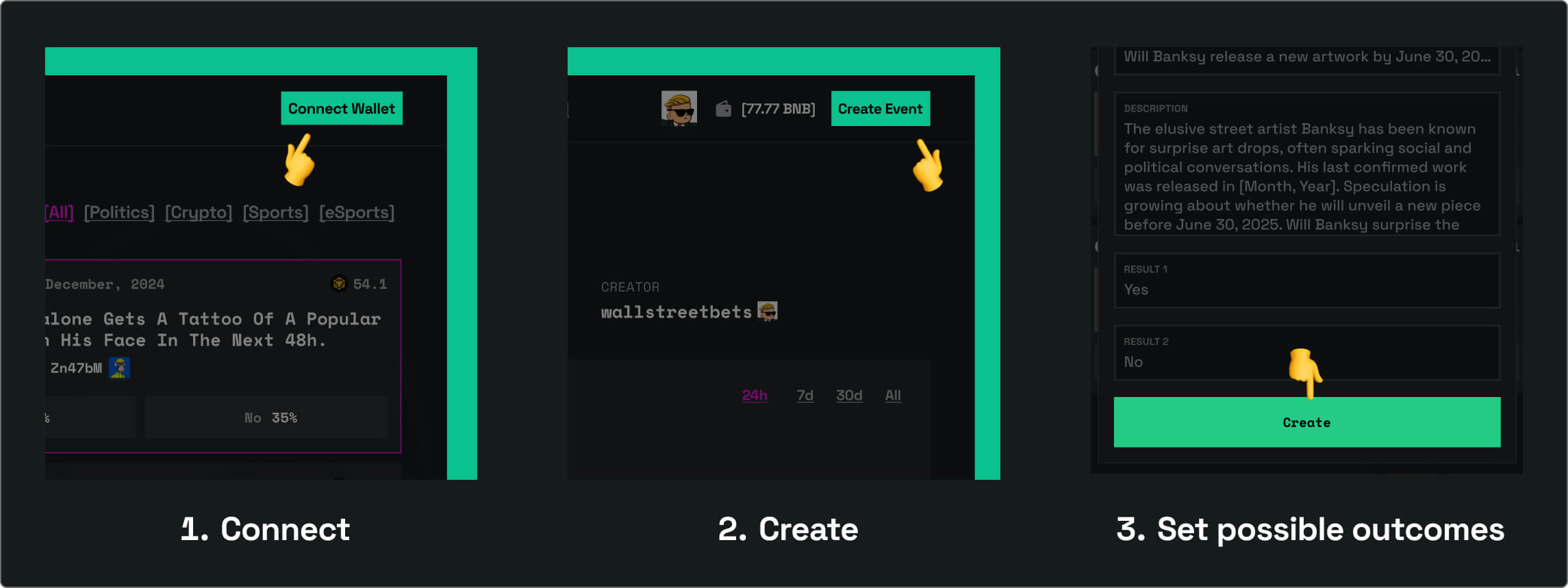 How to create art prediction market