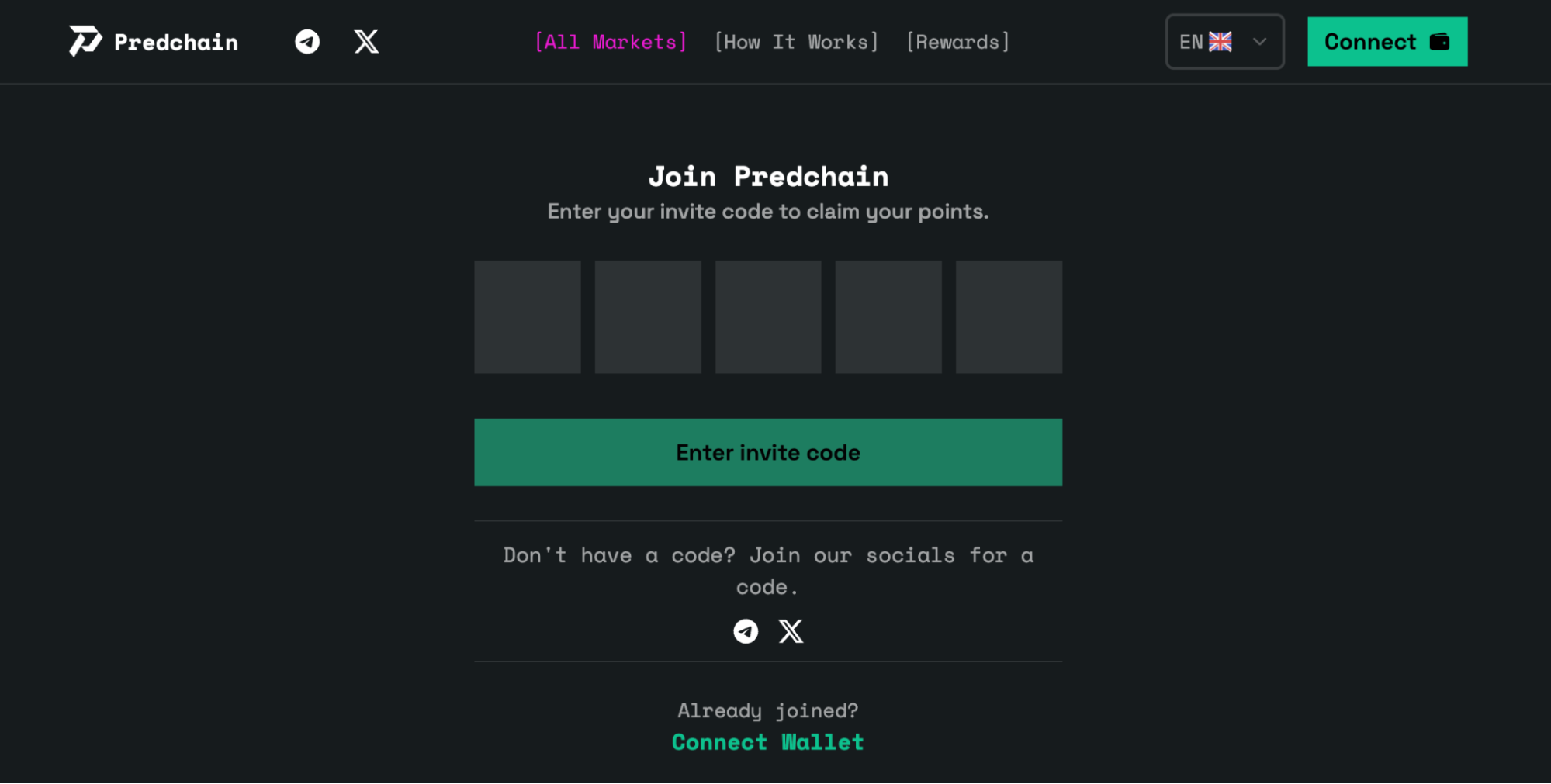 Enter invite code