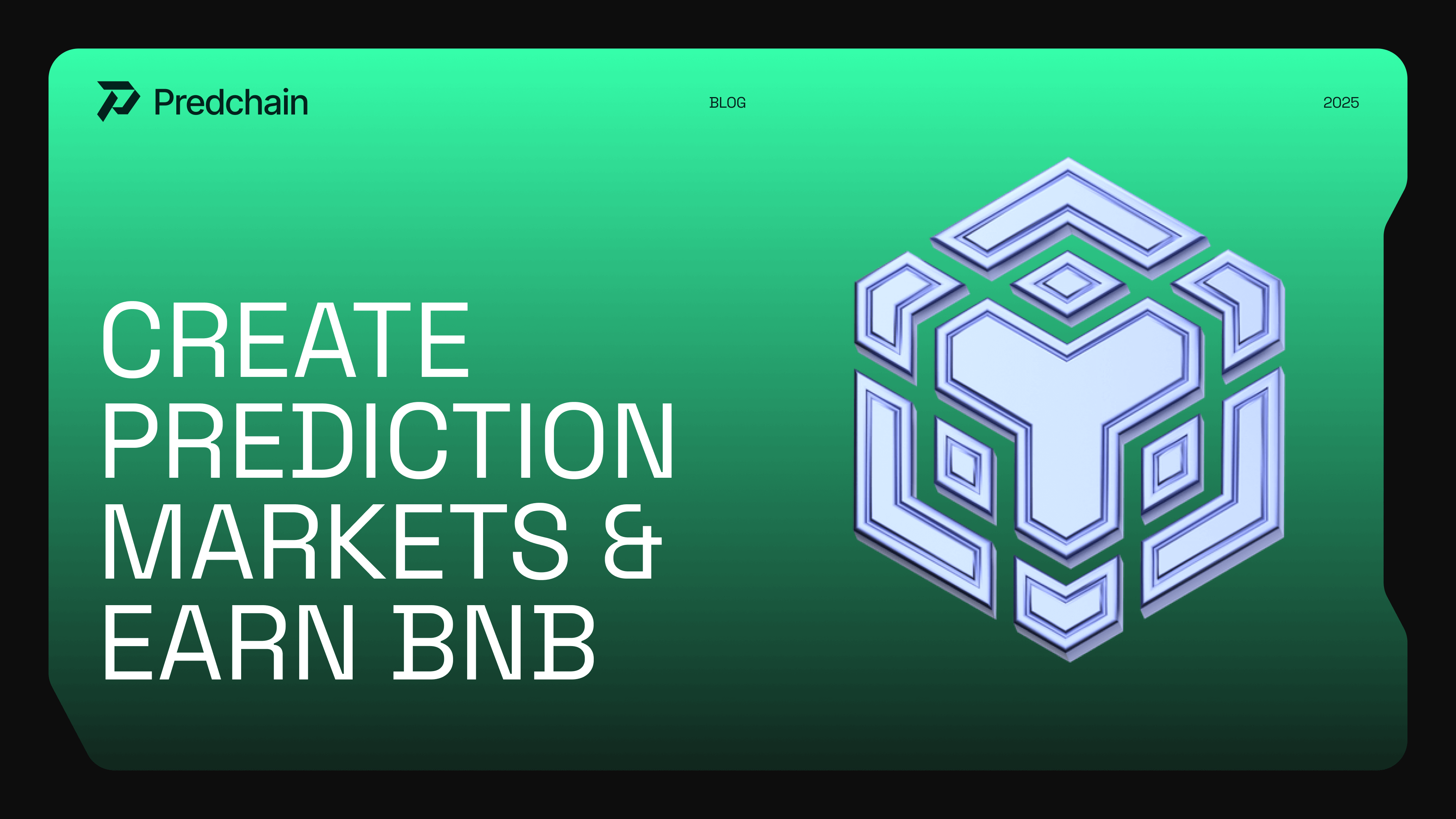 Predchain launches on BNB Chain. Create your own prediction markets, earn BNB from trading fees, and forecast the future of crypto, culture, and tech.
