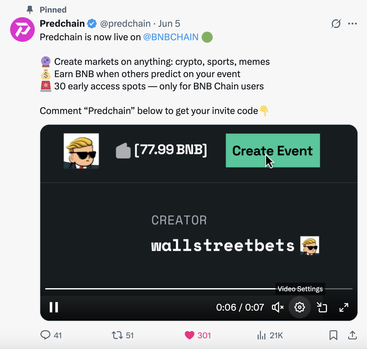 Predchain is live on BNB Chain